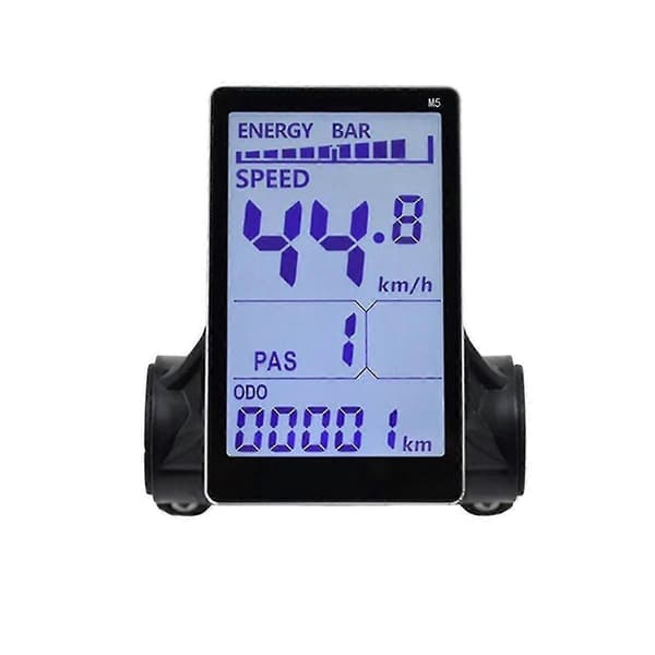M5 Elektrisk Cykel LCD Display Mätare 24v 36v 48v 60v E Scooter Black