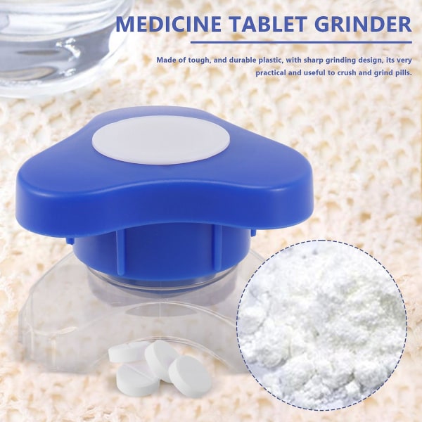 1 stk. pillepulverisator tablet kværn medicin cutter-crusher & opbevaringsboks knus medicin specielt