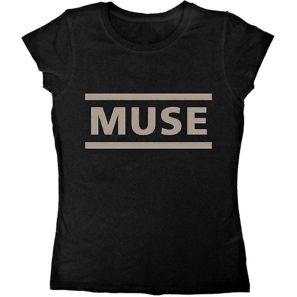 Dam Muse-logotyp Matt Bellamy Rock Heavy Metal Officiell T-shirt Dam Flickor 2XL