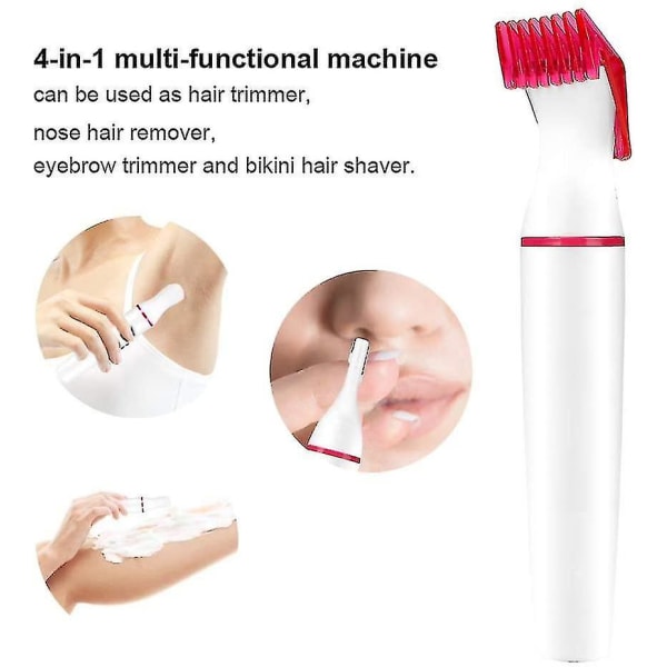 Dame Razor, Elektrisk Shaver 4 I 1 Elektrisk Næsehårstrimmer Bikini Hår Trimmer Dame Elektrisk Razor