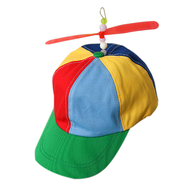 Propeller Cap Hat Helikopter Regnbue Tweedle Pride Fest Nerd