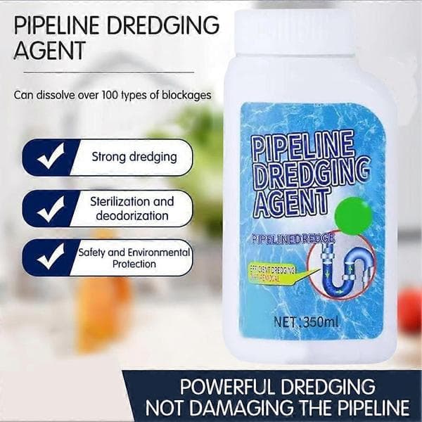 350 ml rørrensemiddel for toalett, rør, avløp og dusj 3pcs