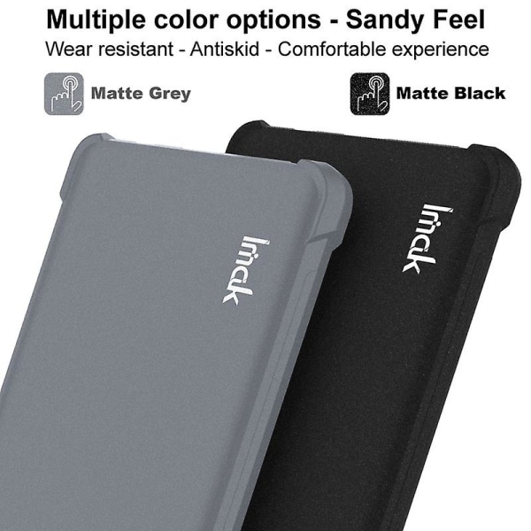 Imak Matte Series Airbag-forstærkede hjørner Tpu-telefontaske med skærmbeskytter til Asus Rog Phone 5/5s Matte Grey