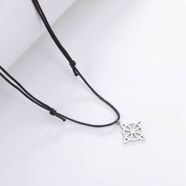 Halsband med häxknop, keltisk knut, irländsk symbol, wicca, hednisk amulett, vintage-smycke för män och kvinnor, Pxcl