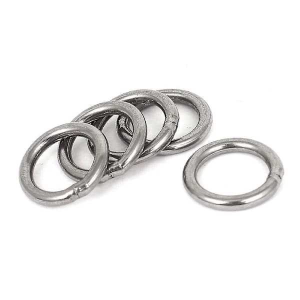 uxcell 20mm x 3mm Rustfritt Stål Webbing Stropp Sveisede O-Ringer 5 stk
