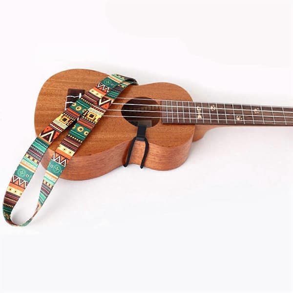 Justerbar Blød Polyester Ukulele Guitar Akustisk Bas Skulderrem