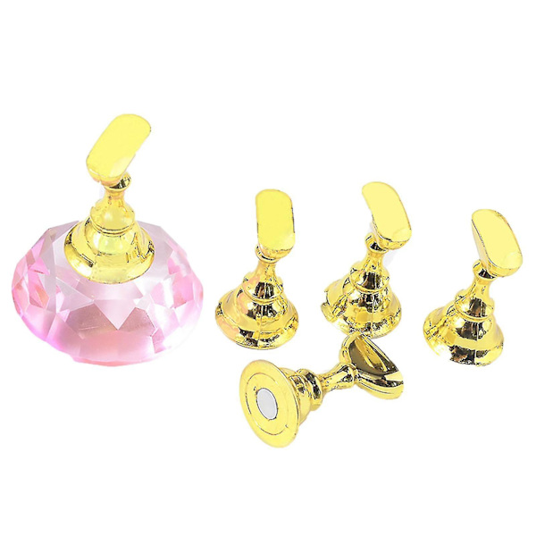 Legering Magnetisk Negl Kunstig Crysdiamond Base Salon Diy Manicure Værktøj Pink