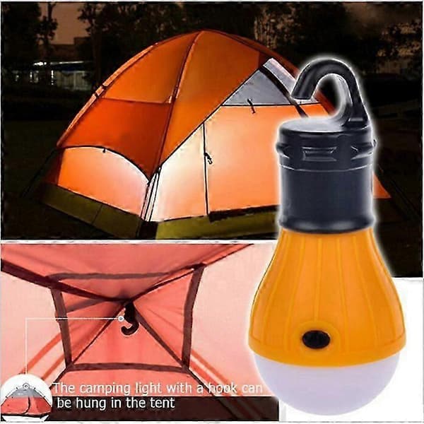 Campinglamper Campingtilbehør Hængende Teltpære til Camping, Vandring, 4 stk.