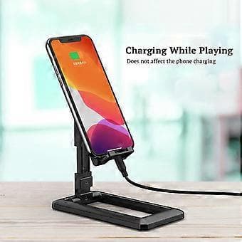 Mobile Phone Holder Rotatable Free Angle Adjustment Telescopic Chuck Stable Support (Multiple Choices) (White)