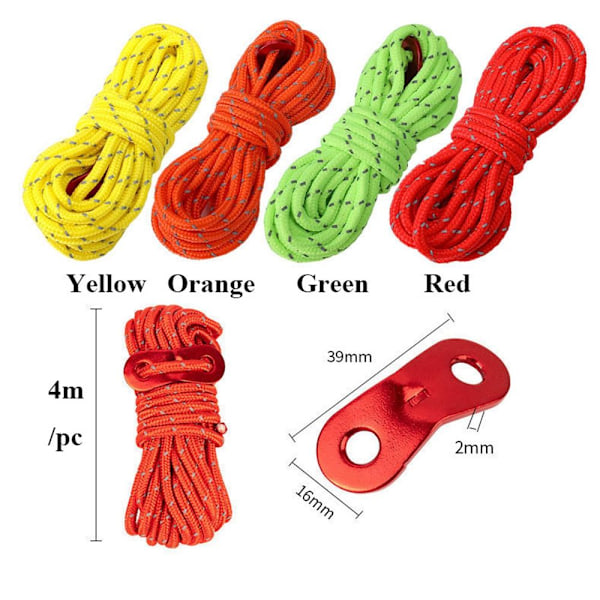 4 kpl Paracord 550 Köysi  tOranssi Orange