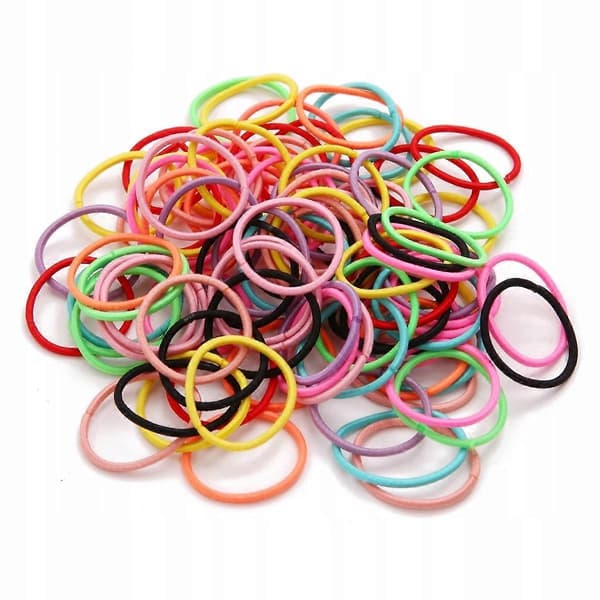 Sæt med flerfarvede elastikker, 100 stk. multicolor