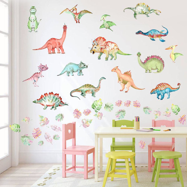 Set Of 4 Dinosaur Wall Stickers Nursery Wall Stickers Dinosaur Wall Decals For Kids Boys Room Girls Bedroom Living Room Wall Decoration