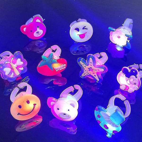 Påskäggspåfyllning 50 stycken påskkorgspåfyllning påskäggspåfyllning 3d LED-fingerljusringar påskleksaker påskfestgåvor spel för barn Vari