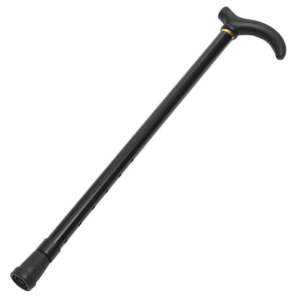 Retractable Aluminum Alloy Walking Stick, 2 Sections, Telescopic, Adjustable Height, Non-slip Cane for Elderly (Black)