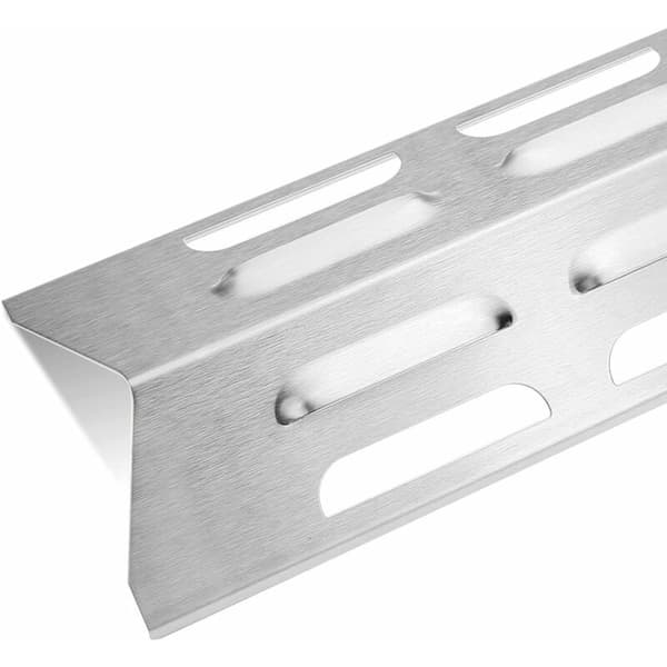 41CM Varmeskjold Erstatning for Ultar, Blooma, Outback, Kenmore, Master Forge, Perfect Flame, Flammespreder i Rustfritt Stål Reservedel til Gassgrill Light grey