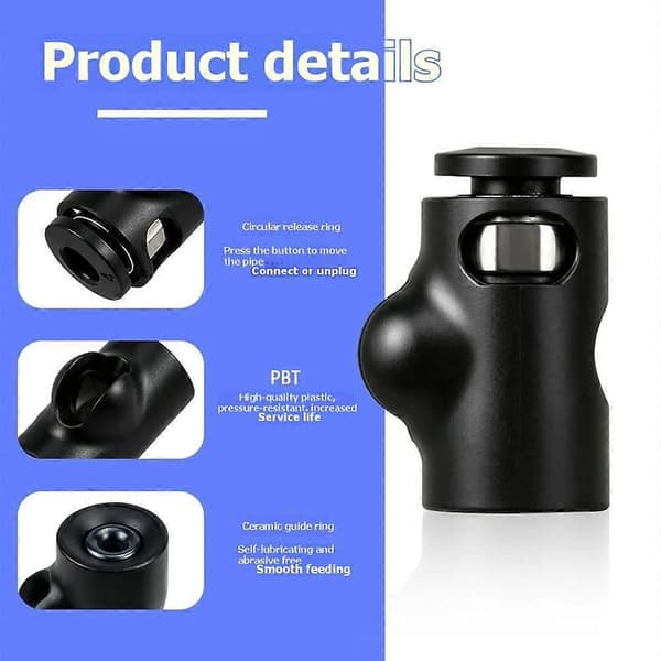 Bakkeholderstik til Bambu Lab P2S Teflon Føderør Fitting Rørstik 3D-printertilbehør Black