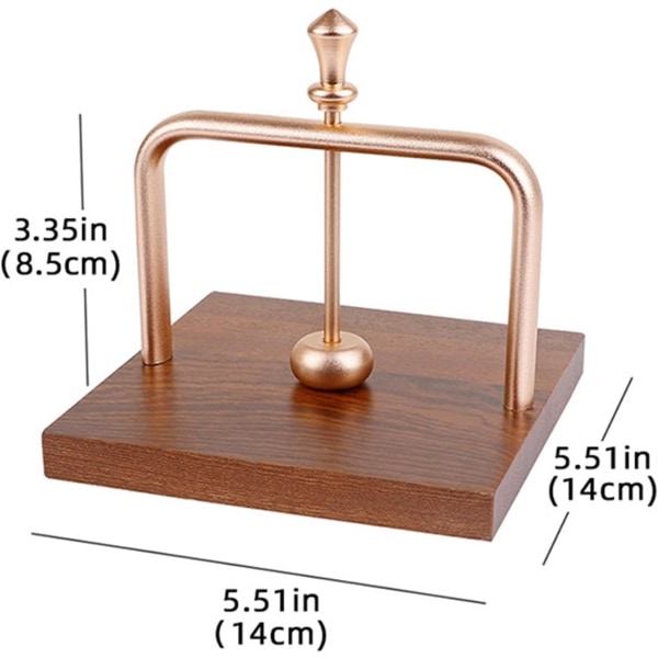 Servietdispenser i træ med vægtet metalarm, multifunktionel dekorativ bordplade dispenser til papir, boligindretning