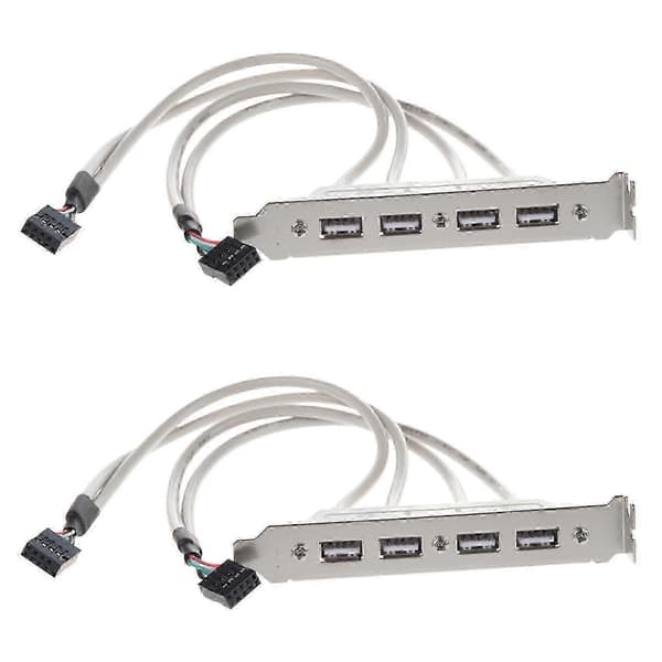 Dobbelt USB 2.0 Bracket Kabel 9 Pin Header Stik til PC Bundkort
