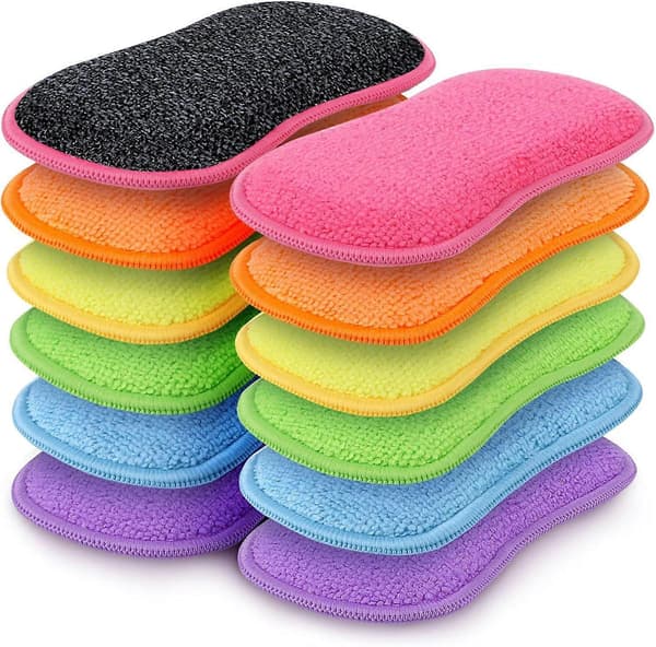 12-pack Allround Skrubbsvampar Kök, Disksvamp, Repfri Mikrofiber
