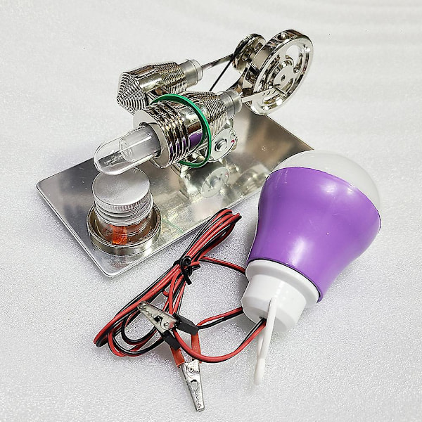Sterlingmotor Extern förbränningsmotor Generator Ångmotor Fysikvetenskap Experiment Modell Födelsedagspresent Sterling engine-02