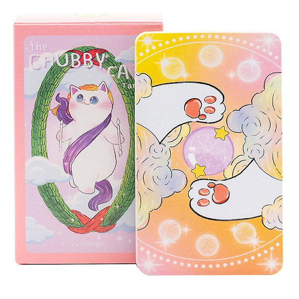 The Chubby Cat Tarot Cards Prophecy Divination Deck Family Party Board Game A