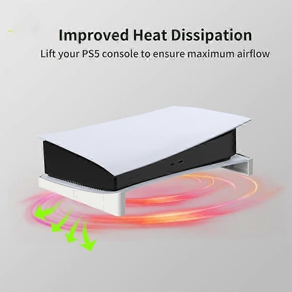Til PS5 Base Stand Host Konsol Horisontal Holder Spil Bærende Display Dock Beslag til Playstation 5 Tilbehør White