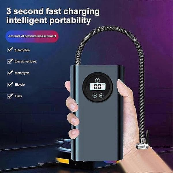 Bil Luftpumpe med Digitalt Display til Dæktryk Automatisk Trådløs Elektrisk Kompressor