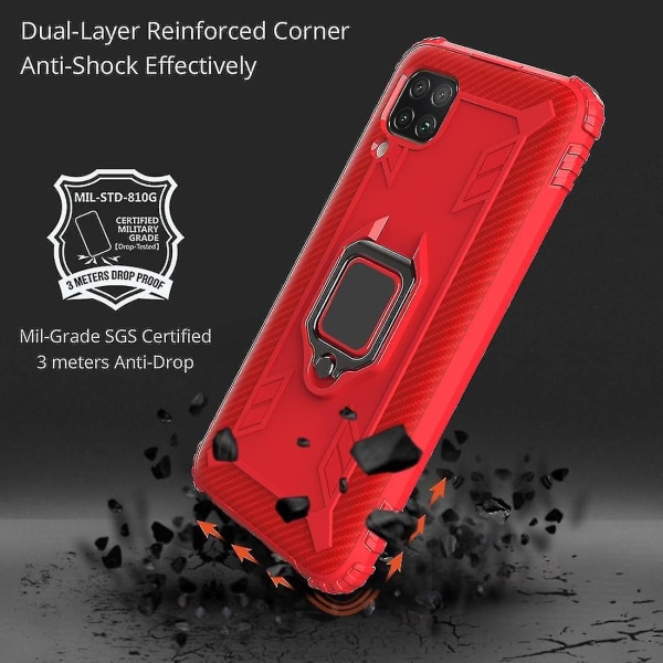 For Huawei P40 Lite Carbon Fiber Protective Case Red