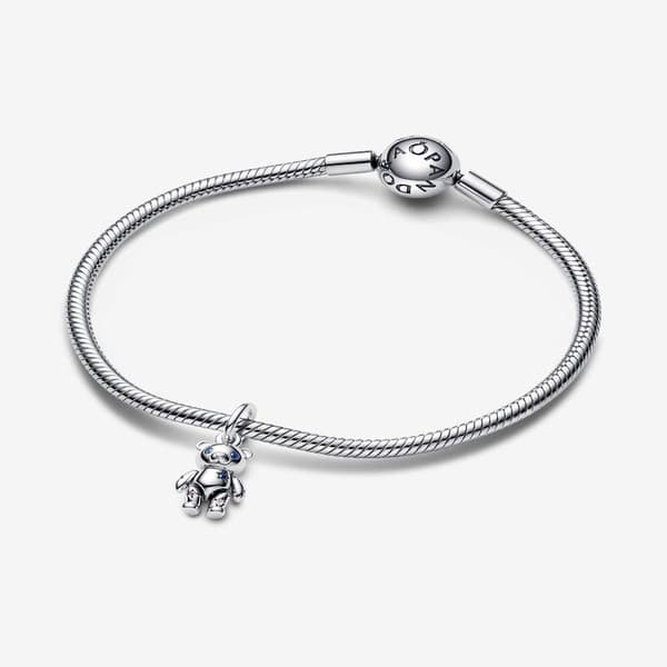 Pandora - Moving Teddy Bear Dangle Charm - Sterling Silver