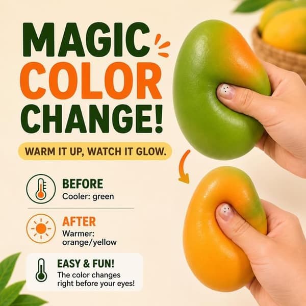 Kremet Smør Squishy Pinne ASMR Sakte Stigende Perlefylt Klem Skrivebordsdekor Gaver til Voksne Mango