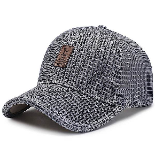 Mænds Visor Mesh Åndbar Udendørs Solbeskyttelse Hat Vild Baseball Casual Cap Dark Grey