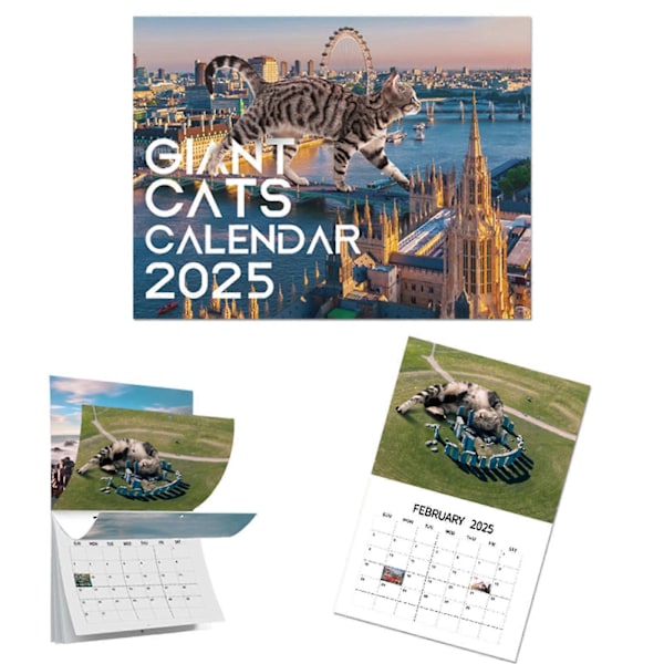 12 Månaders Söta Kattkalender 2025 A