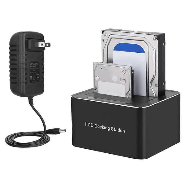 SATA USB3.0 Harddisk Kabinet 2 Diske Base 5Gbps Super Hurtig Duplikator Klon US Plug