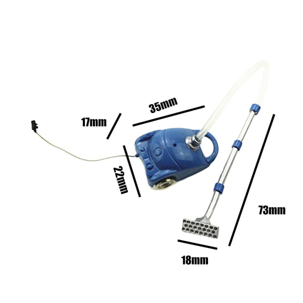 Simuleringsdekoration Dockhus Miniatyr Scen Dammsugare Låtsaslek Leksak