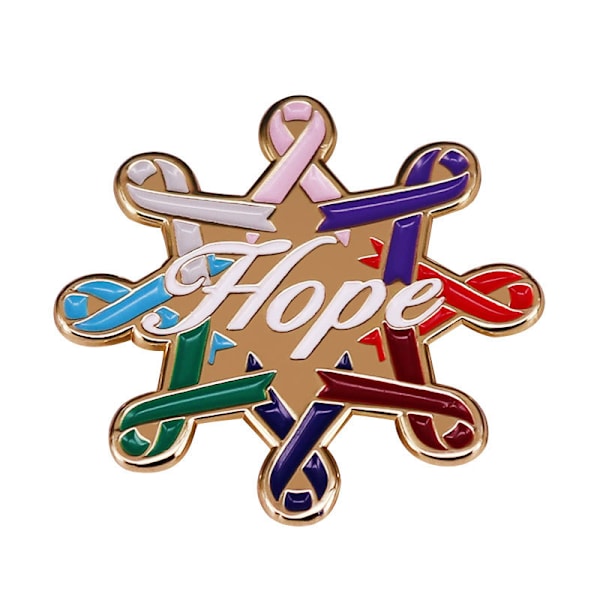 \"Hopp\" -Bu Ribbon brosch tro hopp, kärlek hälsosam färg band kombination märke