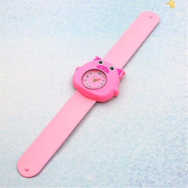 Tecknad watch för barn med klappad elektronisk pops watch turtle pink one size