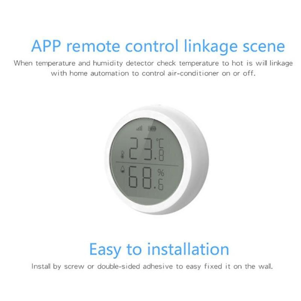 Ewelink Zigbee temperatur- och fuktighetssensor inomhus hygrometer termometer detektor