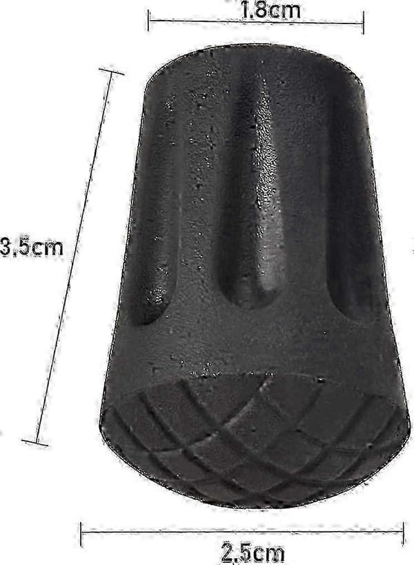 Nordic Walking Pads, 6 par asfaltgummiunderlag til Nordic Walking