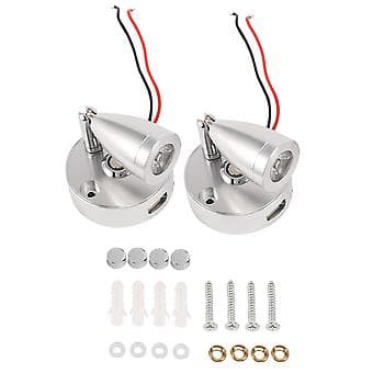RV LED-spotlæselamper, 12V Indvendig spotlight-kontakt med USB-interface til campingvogn, båd, varm