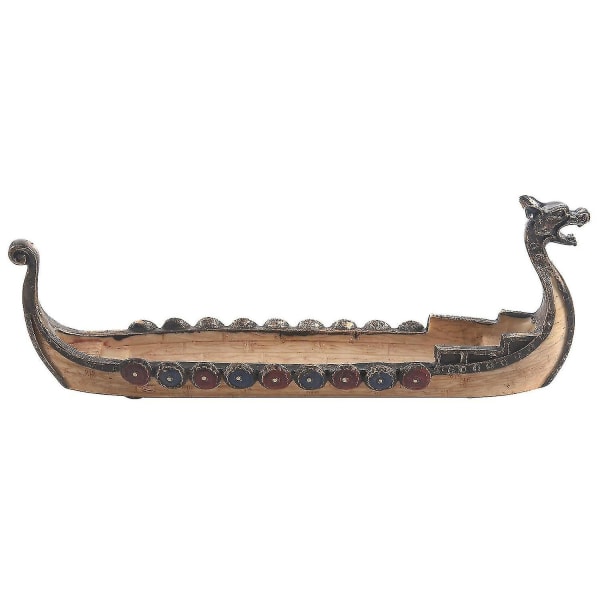 Dragon Boat Røgelse Stick Holder Håndskårne Carving Røgelsekar Ornamenter