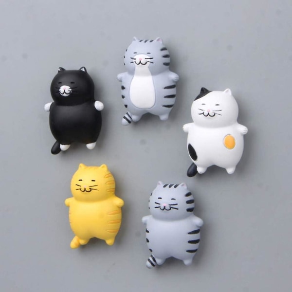 5 stk Magnetiske køleskabsmagneter Animal Cat Shape Køleskabsmagneter til kontoret Whiteboards Kalendere Børnedekoration