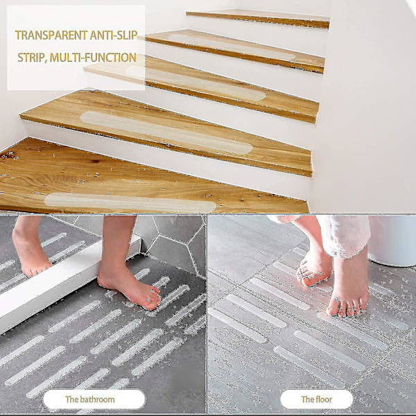30-pack trappsteg, halkfria, halkfria remsor för trappor, transparent present