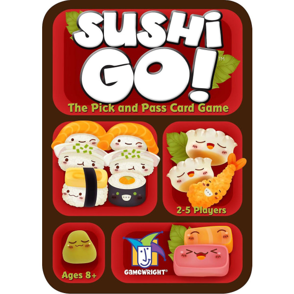 Kroeger Sushi Go! - Pick And Pass-kortspelet, förstärker sannolikhet, strategiskt tänkande.