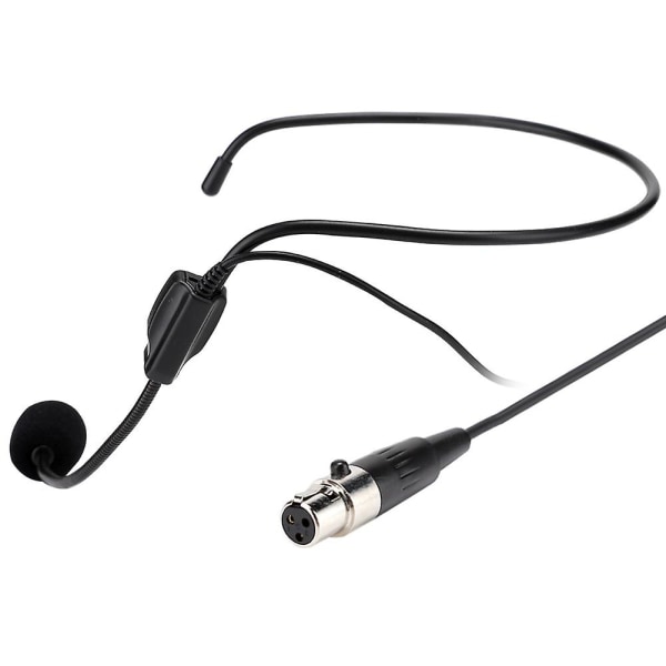 Mini XLR 3 Pins Ta3f Plugg Profesjonelt Trådløst Hodebånd Mikrofon Headset Mikrofon