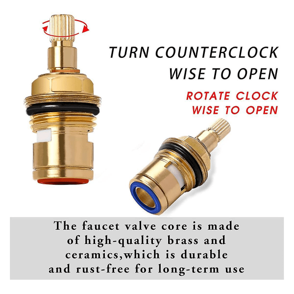 2 stk. Messing Keramisk Stang Keramisk Skive Kranventil Utskifting Kran Reparasjon