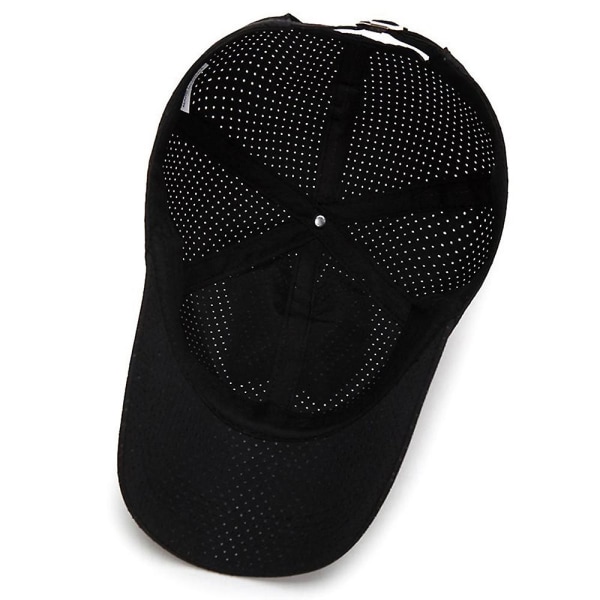 Mote Solid Mesh Baseball Cap Justerbar Solhatt Snapback for Kvinner Menn Gaver Black