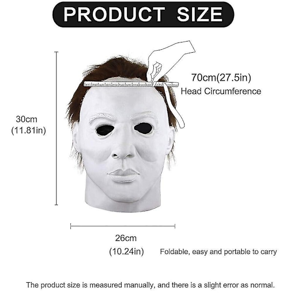 Michael Myers Maske 1978 Halloween Latex Fuld Hoved En Størrelse Kostume