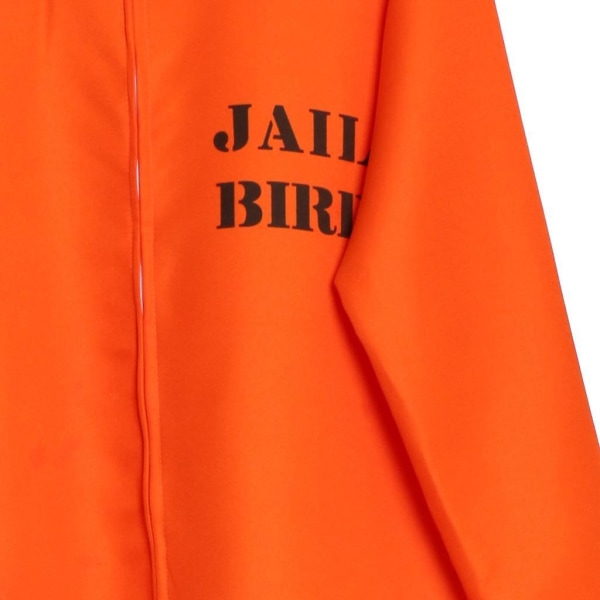 Prisoner Overall Jumpsuit Convict Stag Do Party Fancy Dress Kostume Voksen
