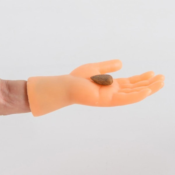 Miniatyr fingerdocka liten hand finger cot handformad platt hand mini hand Right hand