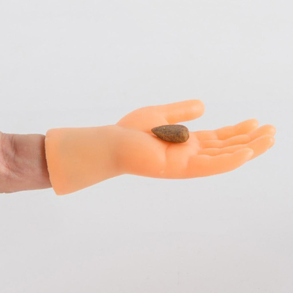 Miniatyyrinen sorminukke Pieni käsi Sormisuojus Kämmenen muotoinen Litteä käsi Minikäsi Right hand